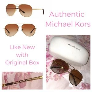 Like New Michael Kors Gold Aviator Sunglasses
